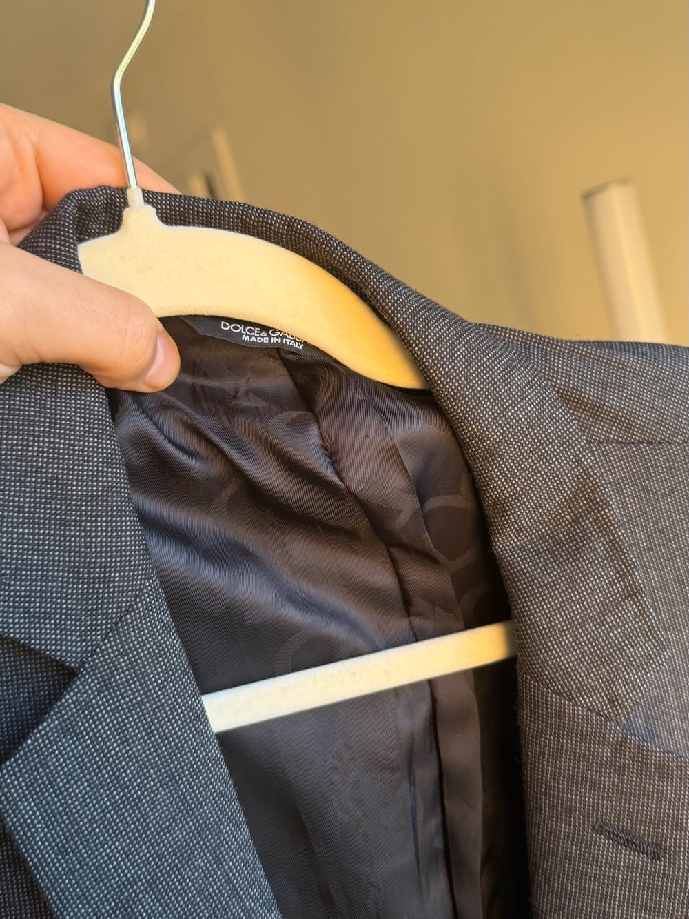 Dolce & Gabbana Men's Gray Textured Blazer Vinatge from s